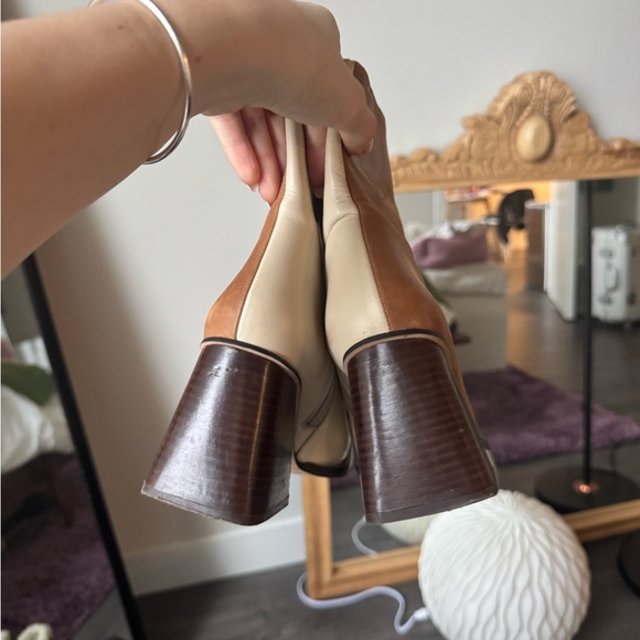 ALOHAS Brown and Cream Ankle Boots - Picture 8 of 9